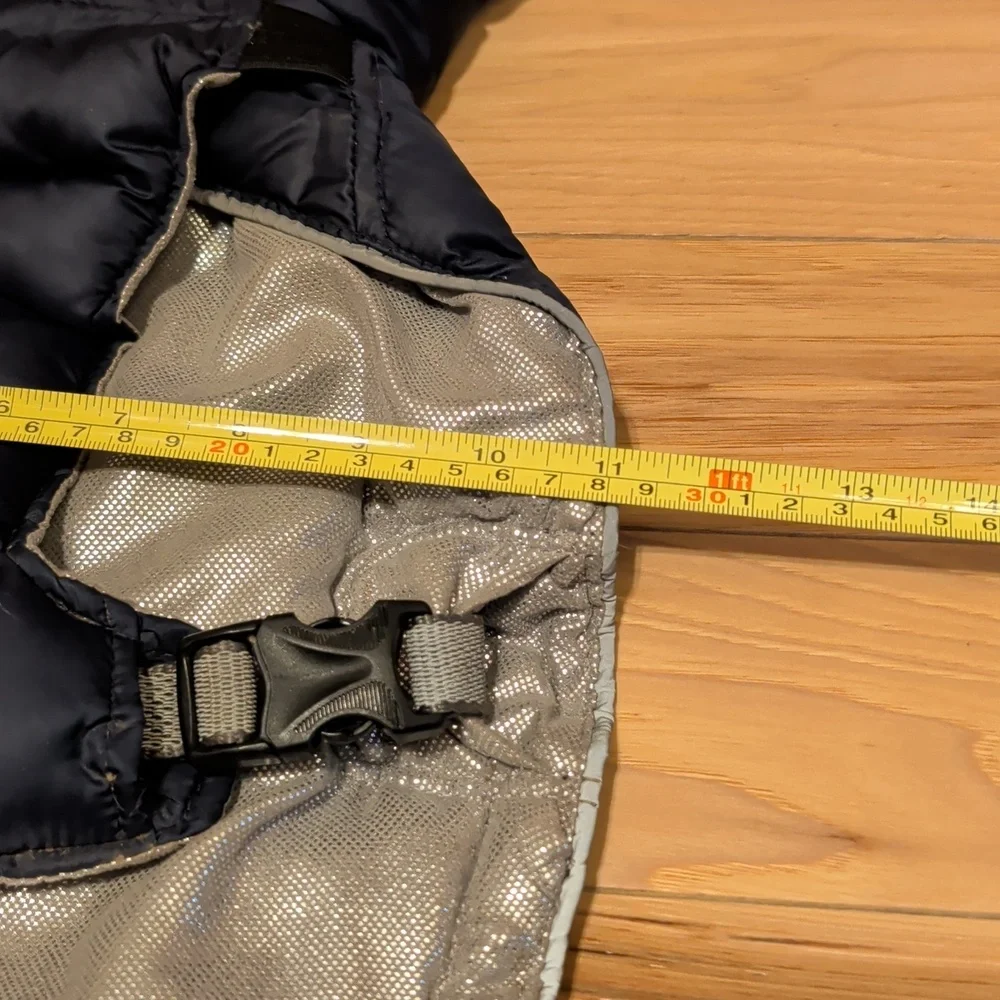 Dog Navy Puffer Jacket with Hood And Fleece Outfit